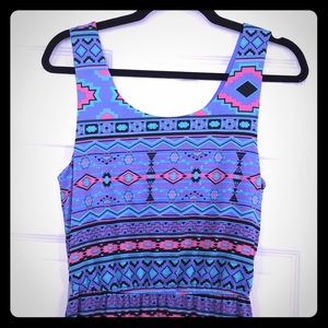 Francesca’s Tribal Maxi Dress Size S Small